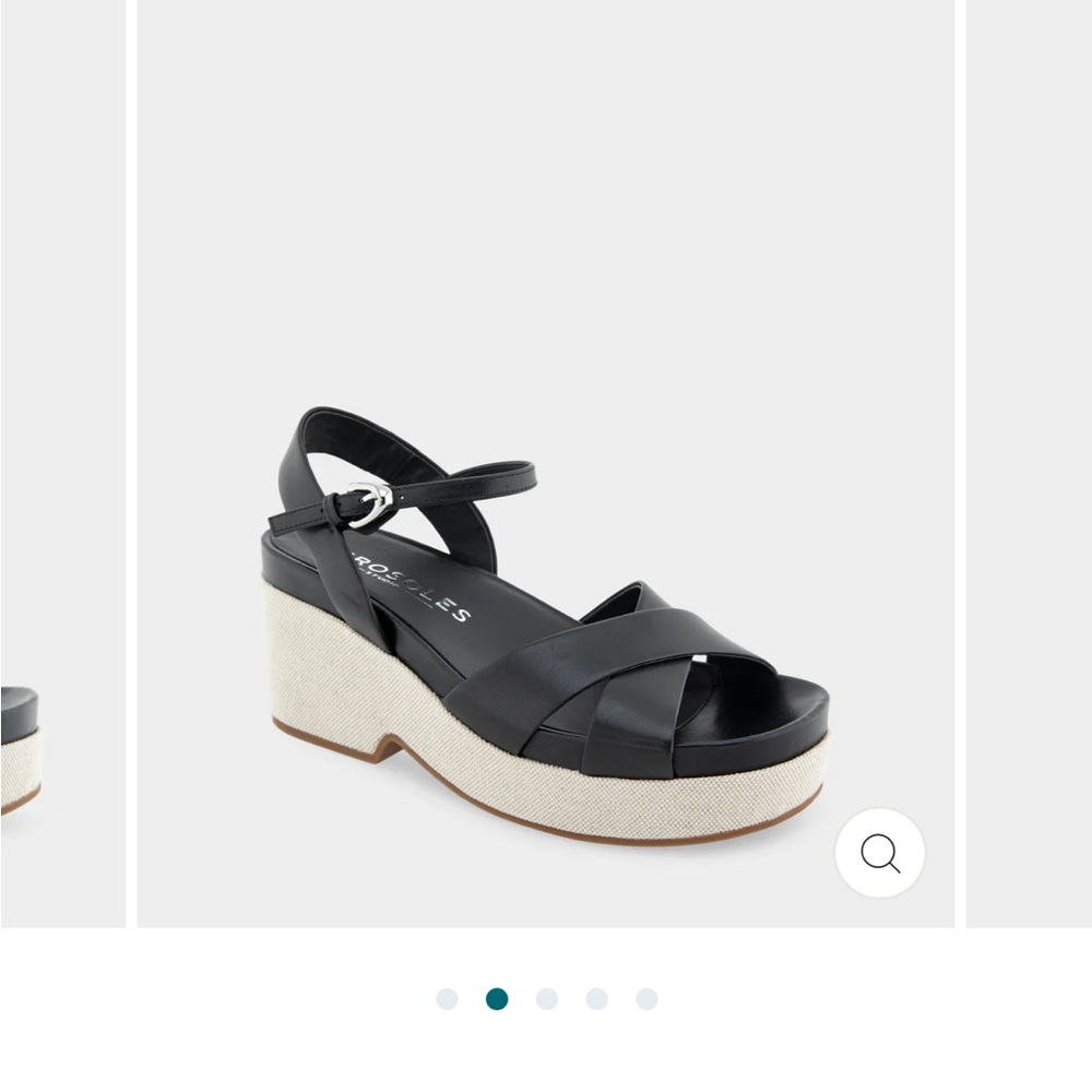 Brand New AEROSOLES Black Platform Sandals